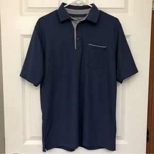 Pebble Beach Dry-Luxe Performance Polo Golf Shirt Medium Blue